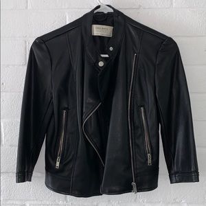 Zara faux leather biker jacket
